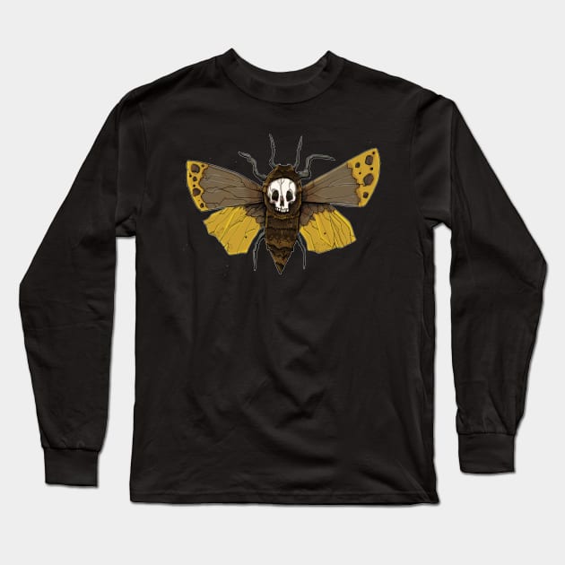 Deathhead moth Long Sleeve T-Shirt by URBNPOP